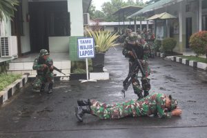 Semangat Aparat Teritorial Melaksanakan Latihan  
