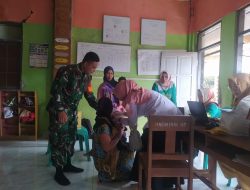 Sukseskan Program Pemerintah, Danramil Cimanggu Laksanakan Pendampingan Sub Pin Polio Tahap I