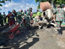 Satgas TMMD Kodim 0703/Cilacap Bakar Semangat Warga