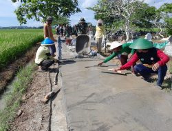 Demi Kesejahteraan Masyarakat, Pengecoran Terus Dilakukan Satgas TMMD Kodim Cilacap