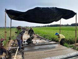 Pembangunan Jalan Rabat Beton Dikebut Satgas TMMD Kodim Cilacap