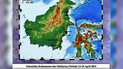 BMKG: Sembilan Gempa Guncang Kalimantan Periode 12-18 April 2024