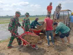 Gotong Royong Satgas TMMD dan Masyarakat Mewujudkan Jalan Usaha Tani