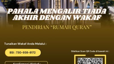 Wakafkan Harta Andauntuk Pembangunan Rumah Quran, Pahalanya Terus Mengalir