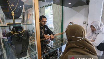 Harga dua jenama emas Pegadaian akhir November ini kompak melonjak