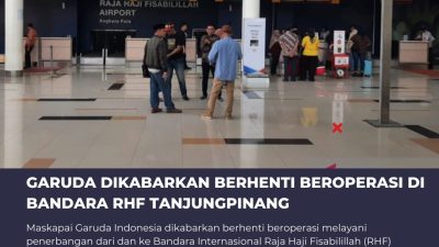 GARUDA TUTUP BUKU DI BANDARA TANJUNGPINANG