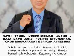 Satu Tahun Aneng-Bayu Dapat Pujian Tokoh Masyarakat Anambas