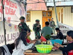 Pererat Toleransi di Puncak Jaya, Satgas Yonif 136/TS Jalin Silaturahmi ke Gereja GKI Bethel Mulia