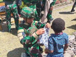 Satgas Yonif 136/TS Pererat Ikatan Persaudaraan Melalui Ibadah Minggu di Distrik Tinggi Nambut