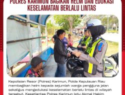 Polres Karimun Bagi-Bagi Helm