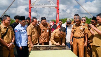 Jembatan Gantung Tok Kenot Resmi Dibuka, Akses Antardesa di Karimun Lebih Mudah