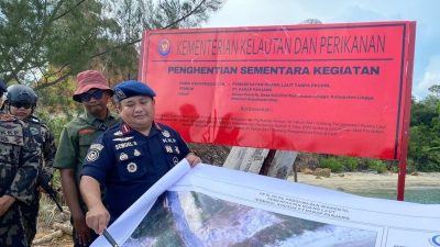 Reklamasi Ilegal Lingga Disetop, KKP Segel Aktivitas Tanpa Izin