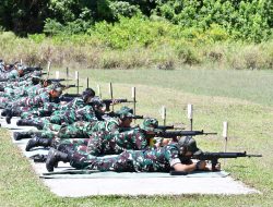 Bintara dan Tamtama Lanud RSA Asah Kemampuan Menembak