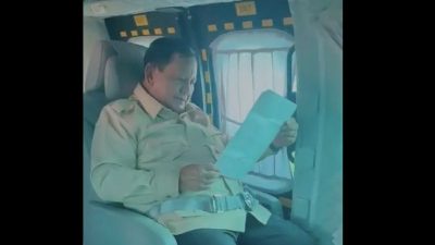 Prabowo terima surat dari siswa kelas V MI berterima kasih atas MBG