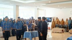 Bupati Anambas Aneng saat bacakan naskah pelantikan