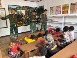 Satgas Yonif 136/TS Tingkatkan Semangat Belajar Anak-anak Tinggi Nambut Lewat Rumah Pintar