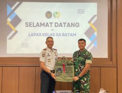 Perkuat Sinergi dan Keamanan, Danlanud Hang Nadim Sambangi Lapas Kelas IIA Batam