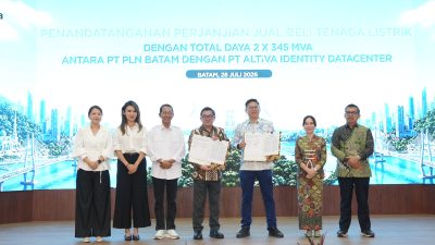 PLN Batam dan Altiva Identity Datacenter Tandatangani PJBTL 2 x 345 MVA, Perkuat Batam sebagai Pusat Ekonomi Digital