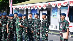 Tiga Prajurit Pindah Tugas, Lanud Raden Sadjad Natuna Sambut Personel Baru