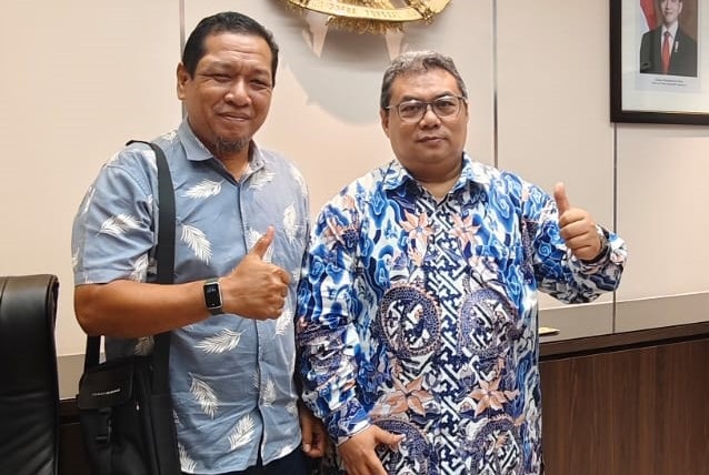 Ketua FJP Kepri Novianto bersama Konje RI untuk Johor Baharu Sigit Suryantoro Widiyanto