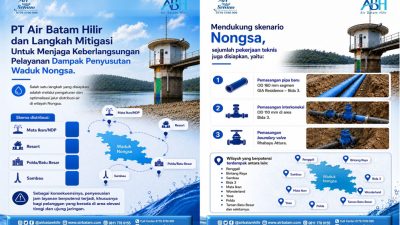 Waduk Nongsa Menyusut, Air Batam Hilir Siapkan Skenario Pengaturan Distribusi Air
