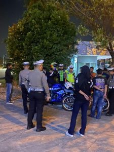 Resahkan Warga, Satlantas Polresta Barelang Turun ke TKP Balapan Liar