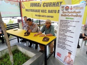 Polsek Batu Ampar Adakan Jumat Curhat, Warga Keluhkan Maraknya Premanisme
