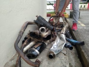 Polsek Sekupang Musnahkan Puluhan Berknalpot Brong