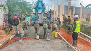 Pengerjaan Fisik di Kavling Saraya Sambau, Personel TMMD ke-116 Semakin Intens
