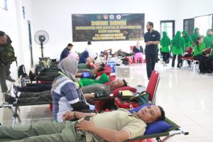 Gelar Donor Darah, Sambut  Hari Jadi ke – 78 TNI AD