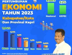 Lebih Tinggi Dari Nasional dan Provinsi Kepri, Ekonomi Kota Batam Tumbuh 7,04 Persen