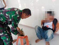 Babinsa Koramil 07/Maos Berhasil Menangkap Pencuri Kotak Amal