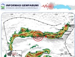 Gempa bumi magnitudo 4,7 terjadi di Kabupaten Boalemo