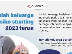 INFO GRAFIS: Jumlah Keluarga Berisiko Stunting 2023 Turun