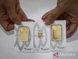 Harga Emas Antam Senin Stabil di Angka Rp1,568 Juta per Gram