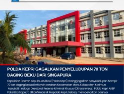 Daging Beku dari Singapura Disikat Polda Kepri