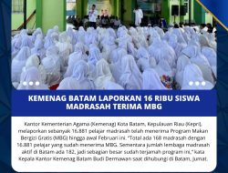 16 Ribu Siswa Madrasah di Batam Terima MBG