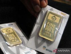 Selasa ini harga emas Antam turun Rp9.000 jadi Rp2,613 juta/gr