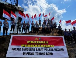 Polres Natuna lakukan patroli jaga kedaulatan negara di pulau terdepan
