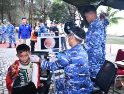 Pengobatan Massal Lanud Raden Sadjad pada Hari Bakti TNI AU ke-79 Disambut Antusias Masyarakat Natuna
