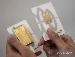 RALAT – Harga emas Antam turun lagi jadi Rp2,63 juta per gram pada Kamis