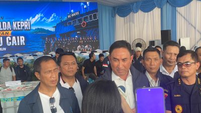 Tim Gabungan Amankan Kapal MV Ocean Porter di Perairan Karimun, Bawa 2,6 Ton Sabu Cair Senilai Rp8,5 Triliun