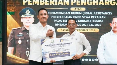 Sinergi BP Batam dan Kejari Batam, Rp18,82 Miliar PNBP Sewa Perairan Tersus Berhasil Diselesaikan