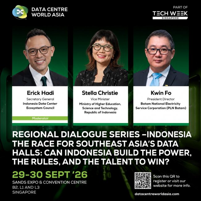 Kwin Fo memaparkan kesiapan listrik PLN Batam untuk mendukung investasi data center, termasuk penguatan kapasitas, energi hijau, dan ekosistem investasi Batam.